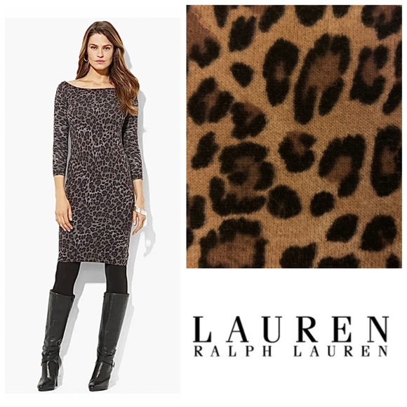 LAUREN Ralph Lauren Leopard Sweater Dress - Picture 2 of 7